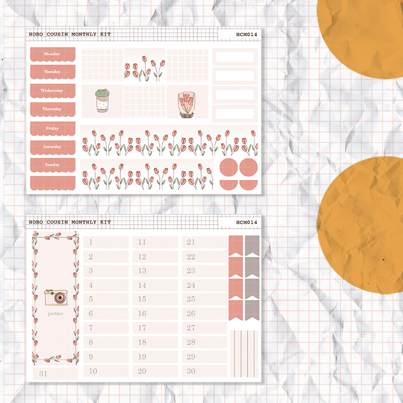 Minimalist | Hobonichi Cousin Monthly Stickers (set of 2) | Hcm014