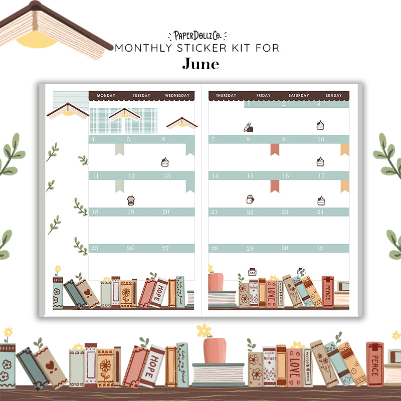 2027 Hobonichi Monthly Stickers | COUSIN/ A5 Planner Kit | Monthly Journal Sticker