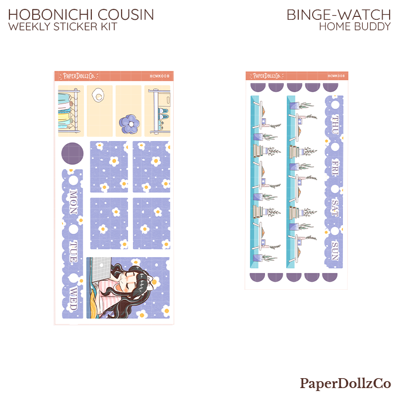 Binge-watch | Home Buddy | Hobonichi Cousin Weekly Kit - hcwk008