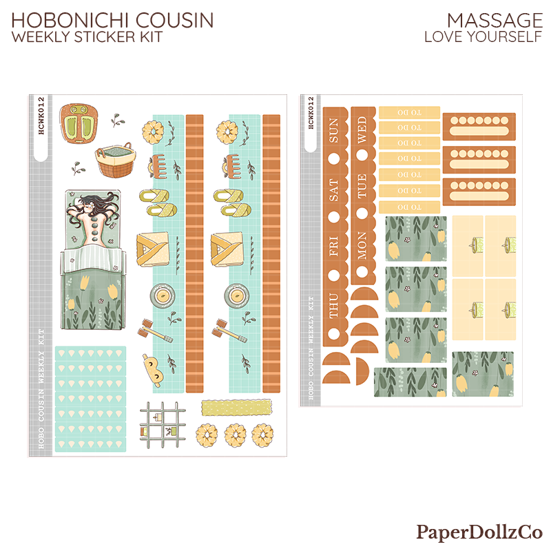 Massage ( Love Yourself ) Hobonichi Cousin Weekly Kit - hcwk012