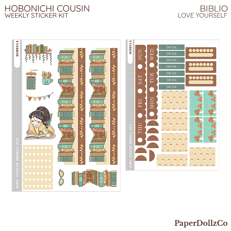 Biblio ( Love Yourself ) Hobonichi Cousin Weekly Kit - hcwk014