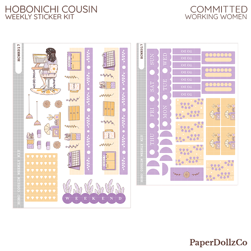 Committed ( Working Women ) Hobonichi Cousin Weekly Kit - hcwk017