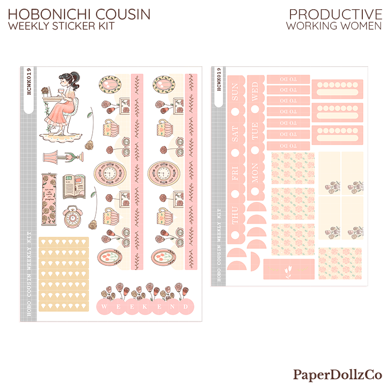 Productive ( Working Women ) Hobonichi Cousin Weekly Kit - hcwk019