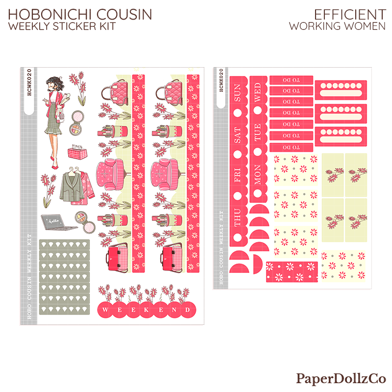 Efficient ( Working Women ) Hobonichi Cousin Weekly Kit - hcwk020