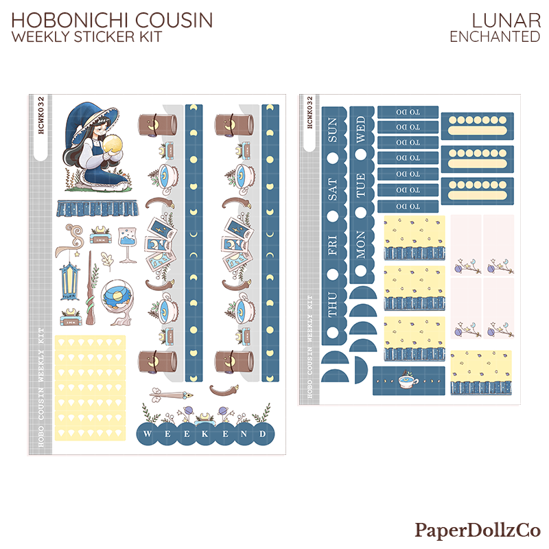 Lunar ( Enchanted ) Hobonichi Cousin Weekly Kit - hcwk032