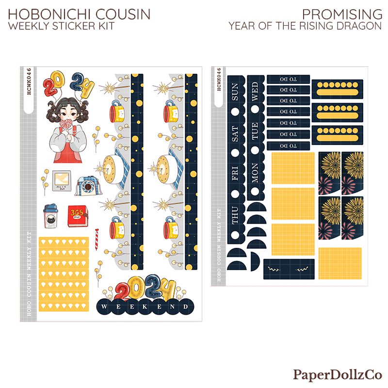 Promising Year of the Rising Dragon Hobonichi Cousin Weekly Kit - hcwk046