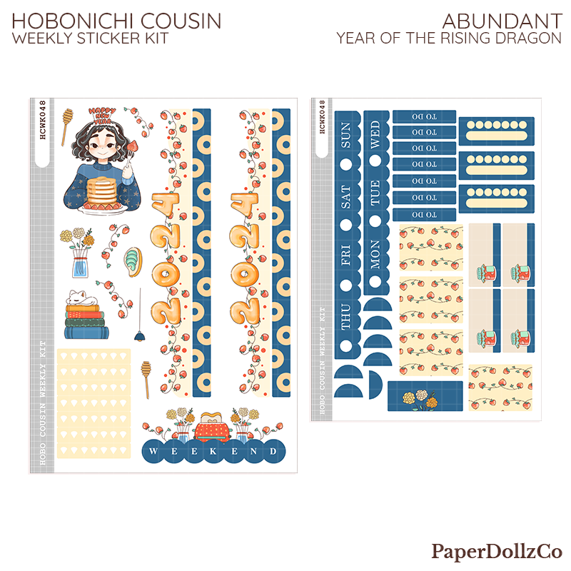 Abundant Year of the Rising Dragon Hobonichi Cousin Weekly Kit - hcwk048