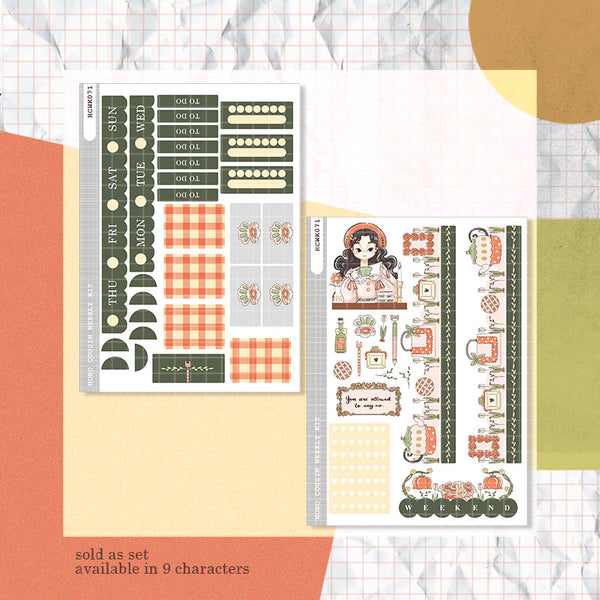 Tea Party Alone Time Hobonichi Cousin Weekly Kit - hcwk071