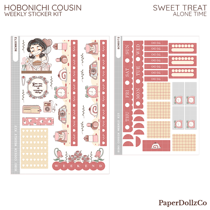 Sweet Treat Alone Time Hobonichi Cousin Weekly Kit - hcwk072