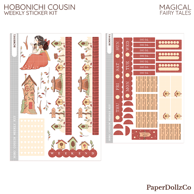 Magical | Fairy Tales | Hobonichi Cousin Weekly Kit - hcwk081