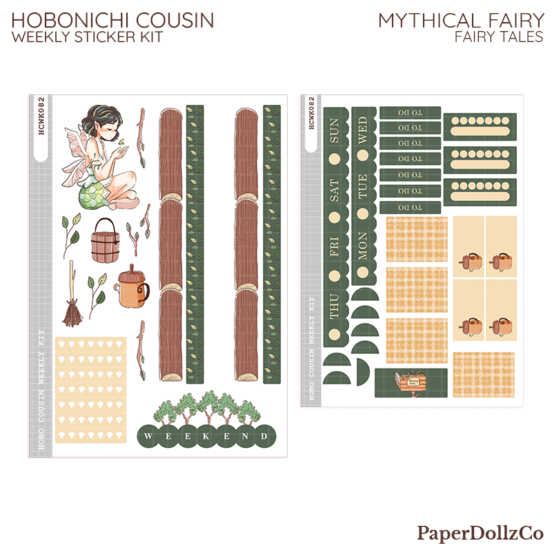 Mythical Fairy Tales Hobonichi Cousin Weekly Kit - hcwk082