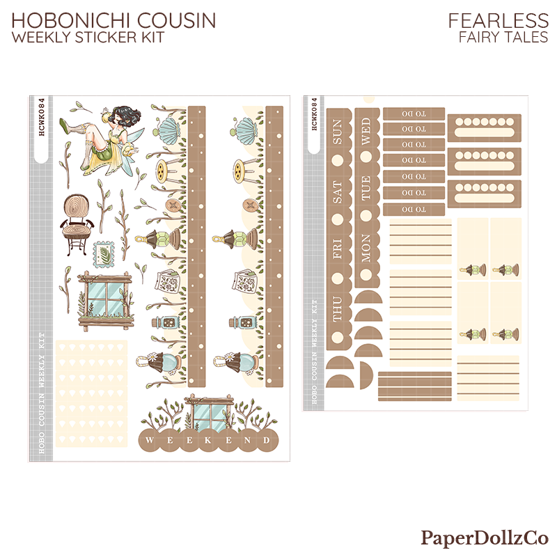 Fearless Fairy Tales Hobonichi Cousin Weekly Kit - hcwk084