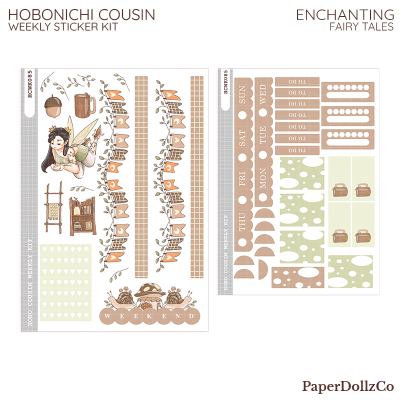 Enchanting Fairy Tales Hobonichi Cousin Weekly Kit - hcwk085