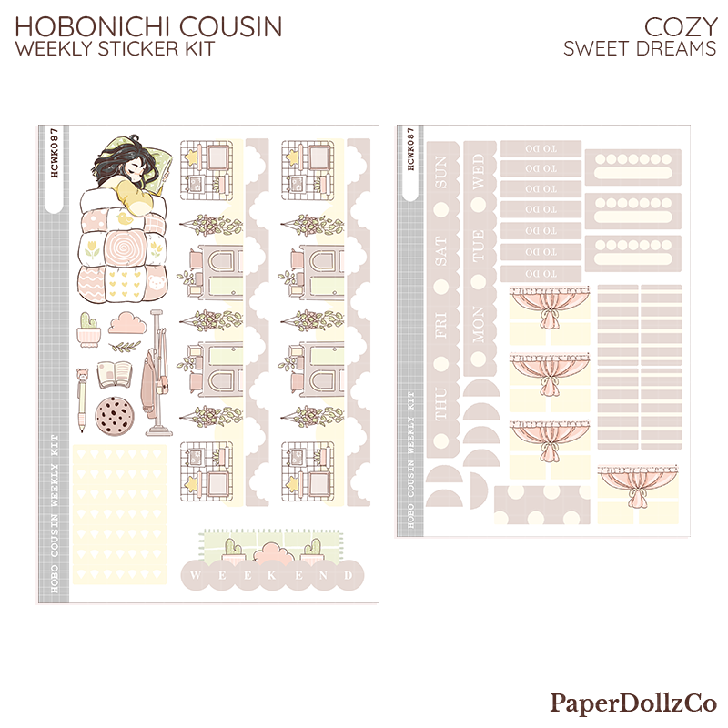 Cozy Sweet Dreams Hobonichi Cousin Weekly Kit - hcwk087