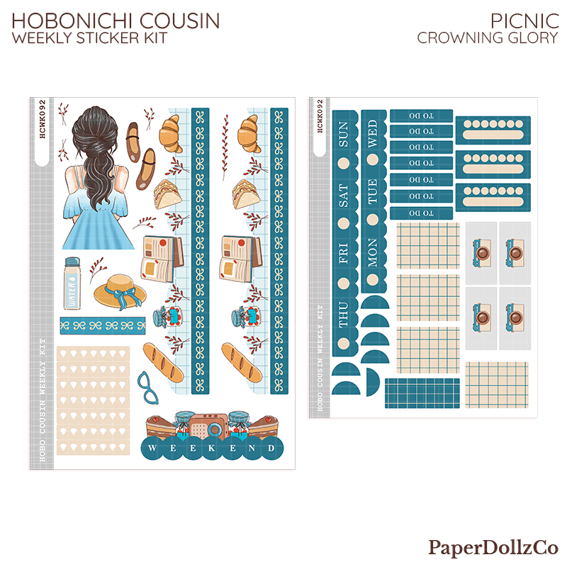 Picnic | Crowning Glory | Hobonichi Cousin Weekly Kit - hcwk092