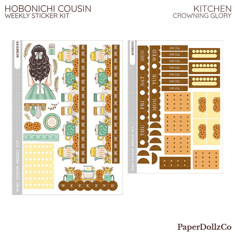 Kitchen | Crowning Glory | Hobonichi Cousin Weekly Kit - hcwk095