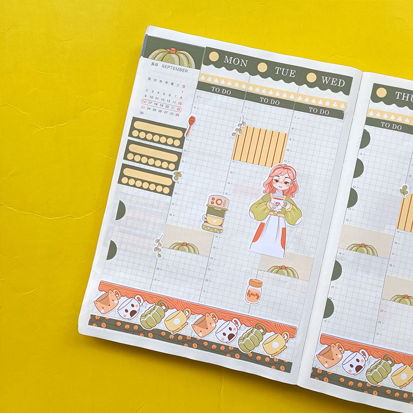 Home Fabulous Fall Hobonichi Cousin Weekly Kit - hcwk096