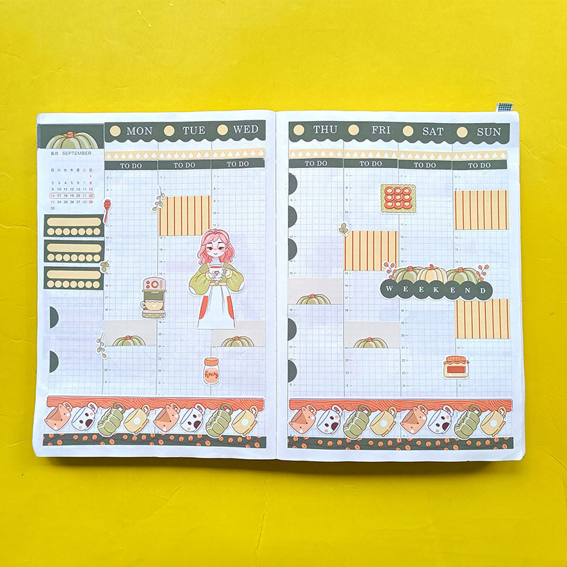 Home Fabulous Fall Hobonichi Cousin Weekly Kit - hcwk096