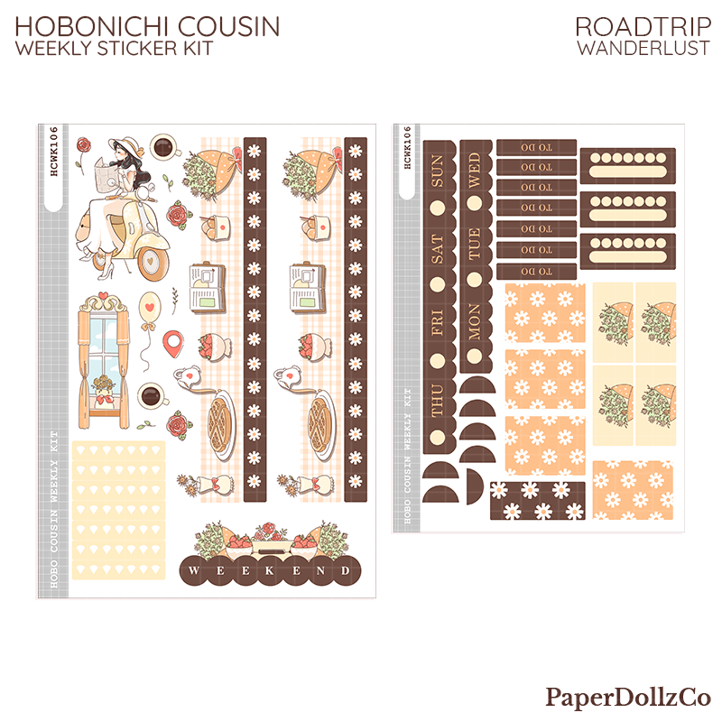 Roadtrip Wanderlust Hobonichi Cousin Weekly Kit - hcwk106