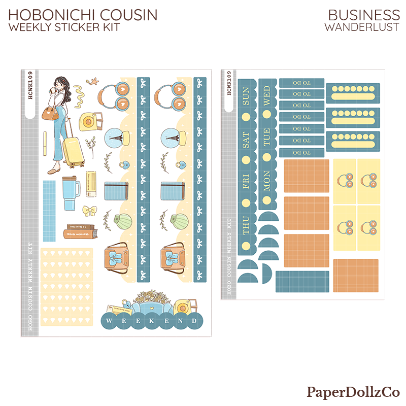 Business | Wanderlust | Hobonichi Cousin Weekly Kit - hcwk109