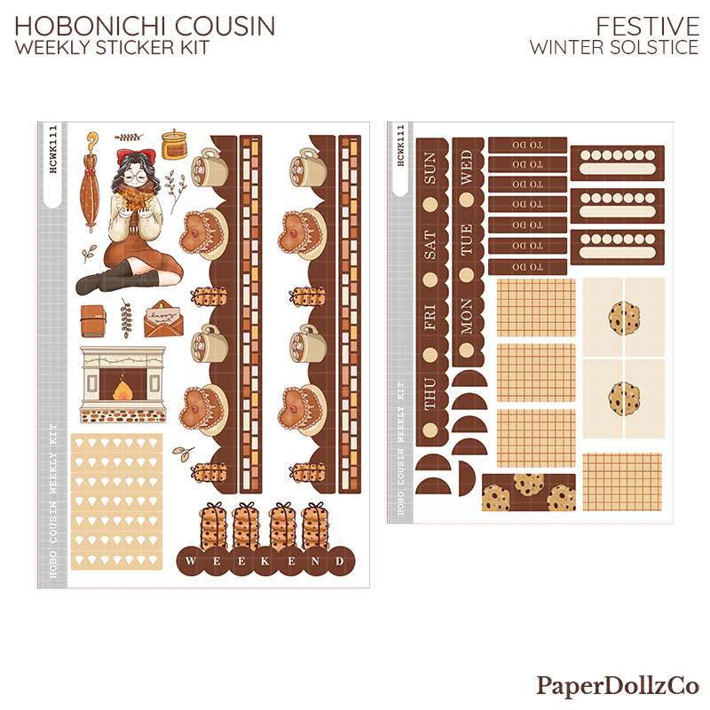 Festive | Winter Solstice | Hobonichi Cousin Weekly Kit - hcwk111