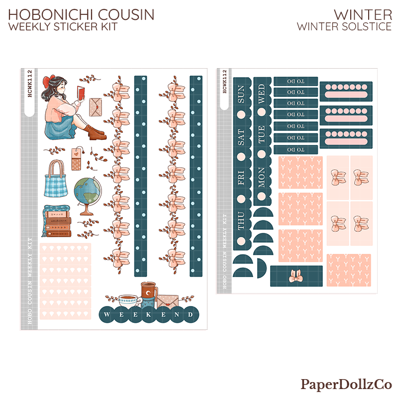 Winter| Winter Solstice | Hobonichi Cousin Weekly Kit - hcwk112