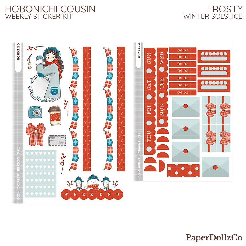 Frosty | Winter Solstice | Hobonichi Cousin Weekly Kit - hcwk113