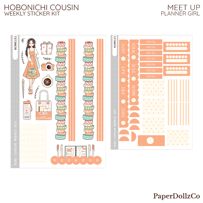 Meet Up | Planner Girl | Hobonichi Cousin Weekly Kit - hcwk121