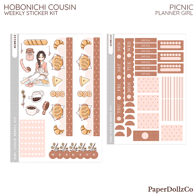 Picnic | Planner Girl | Hobonichi Cousin Weekly Kit - hcwk122