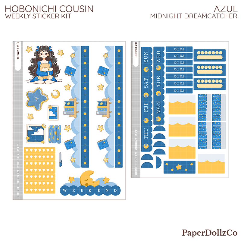 Azul | Midnight Dreamcatcher | Hobonichi Cousin Weekly Kit - hcwk128