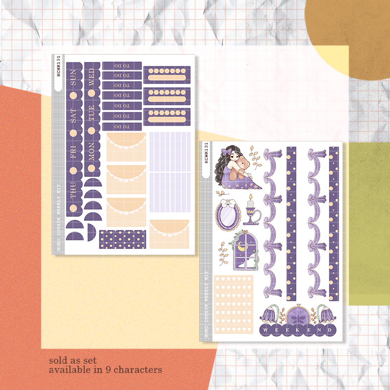 Morada | Midnight Dreamcatcher | Hobonichi Cousin Weekly Kit - hcwk131