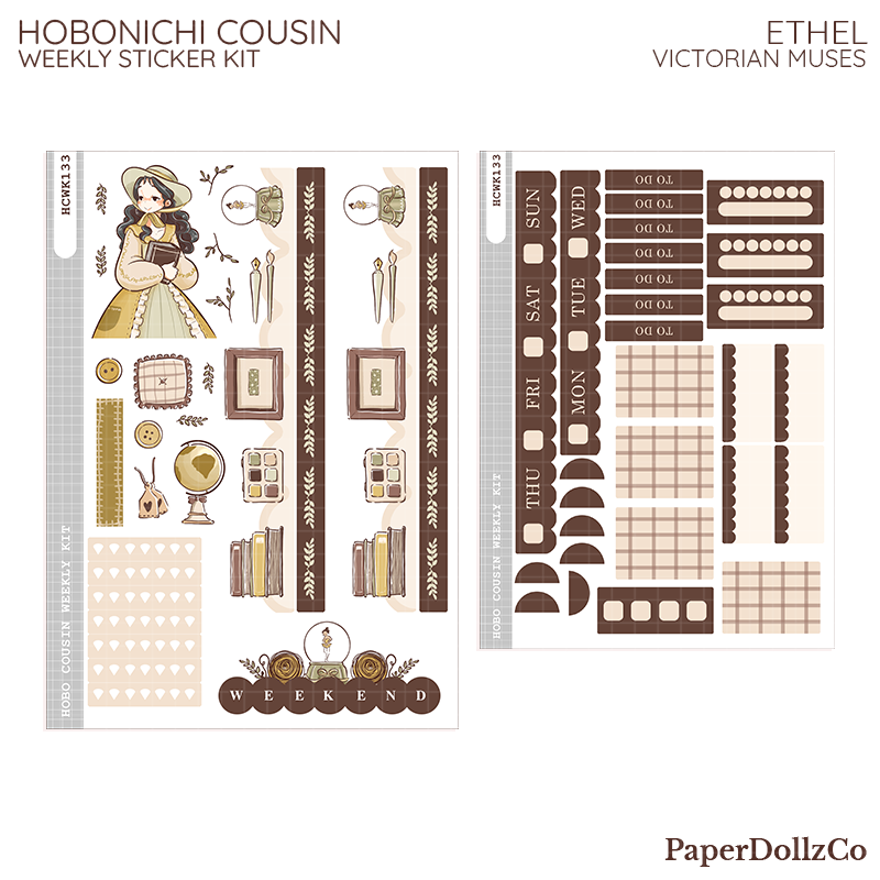 Ethel | Victorian Muses | Hobonichi Cousin Weekly Kit - hcwk133