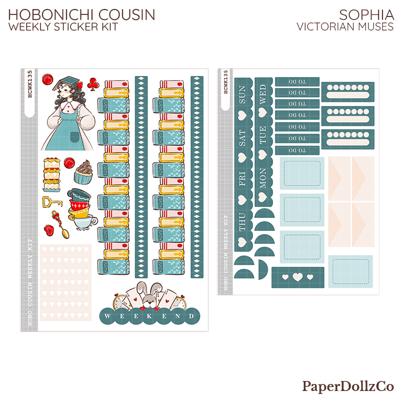 Sophia | Victorian Muses | Hobonichi Cousin Weekly Kit - hcwk135