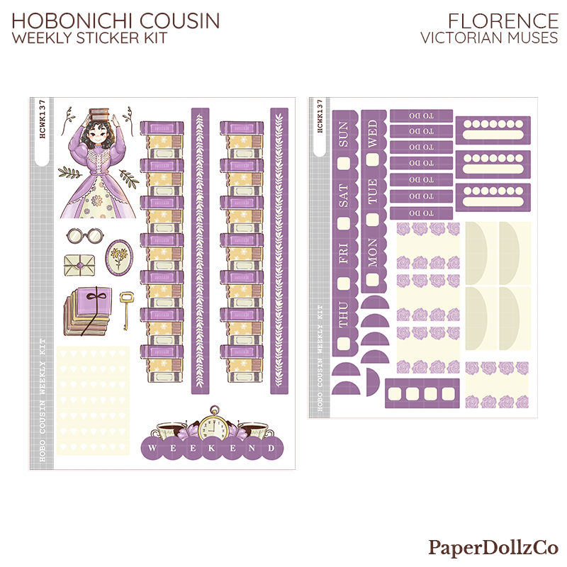 Florence | Victorian Muses | Hobonichi Cousin Weekly Kit - hcwk137