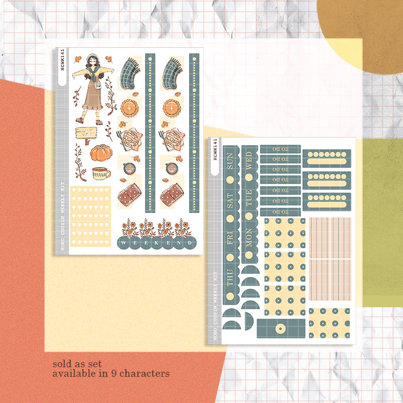 Blissful | Cozy Harvest | Hobonichi Cousin Weekly Kit | hcwk141