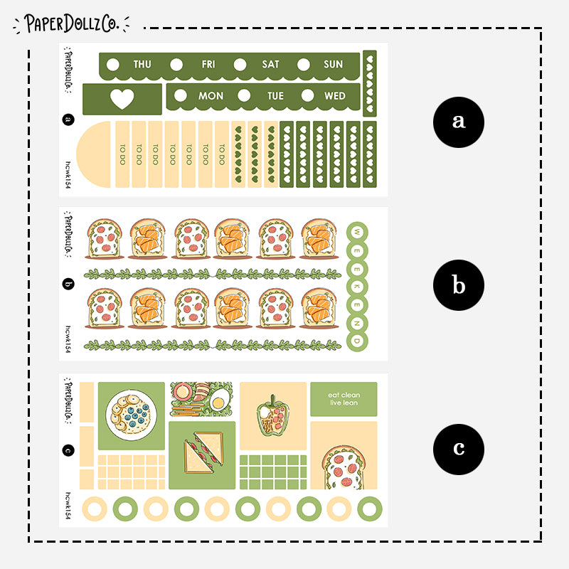 The Breakfast Club | Healthy | Hobonichi Cousin Weekly Kit | hcwk154