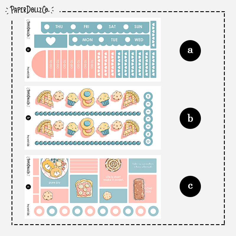 The Breakfast Club | Sweet | Hobonichi Cousin Weekly Kit | hcwk156