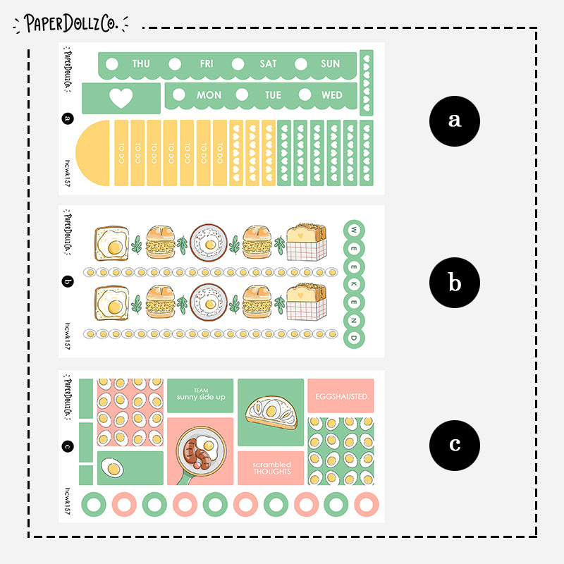 The Breakfast Club | Egg | Hobonichi Cousin Weekly Kit | hcwk157