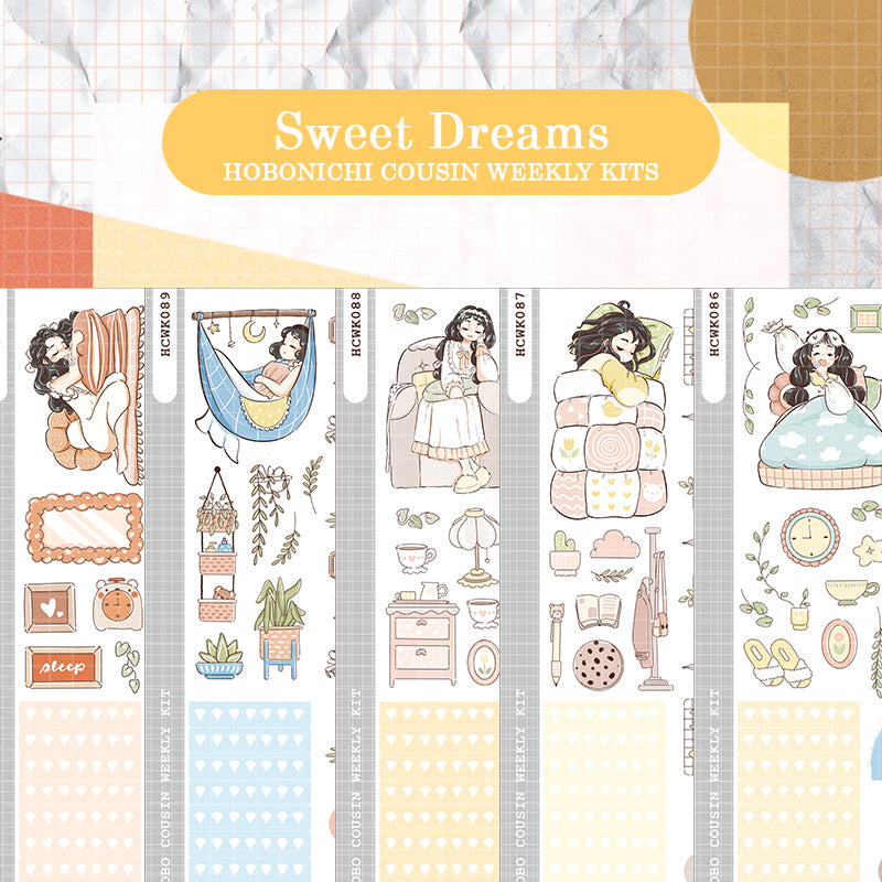 Peaceful Sweet Dreams Hobonichi Cousin Weekly Kit - hcwk086