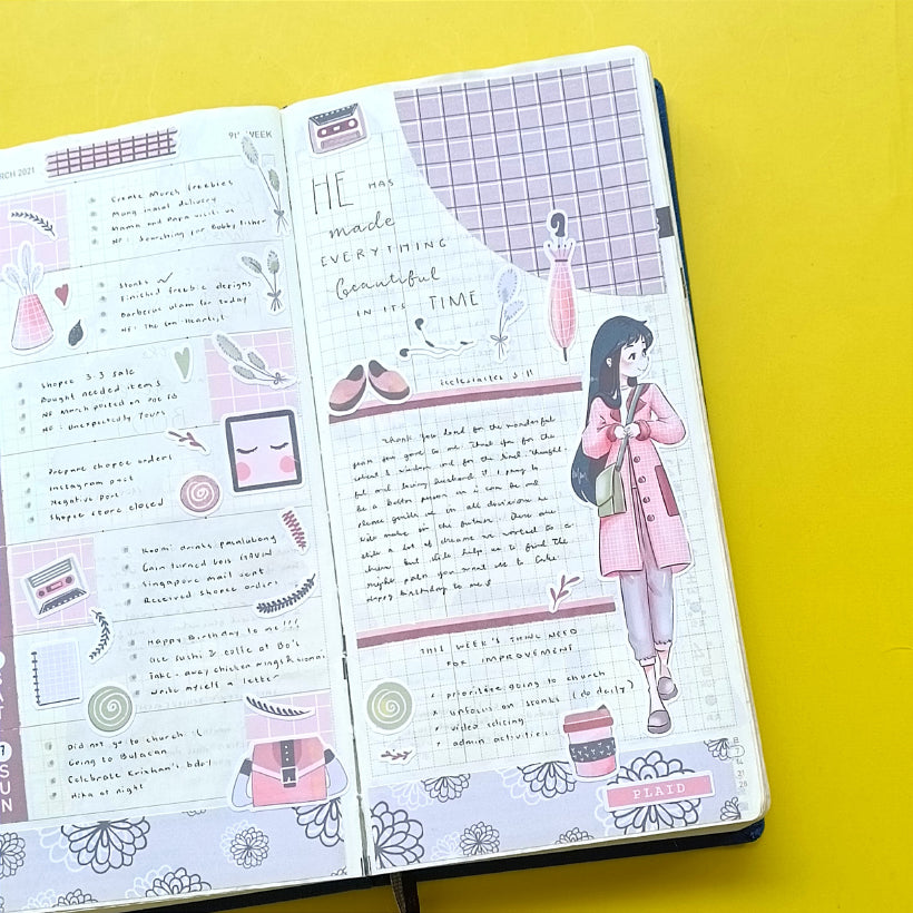 Plaid | Sailor Bloom | Spring Collections Sticker | C192