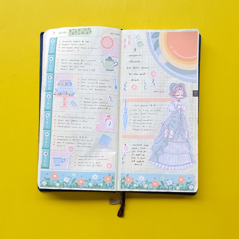Mint Tea Party PaperDollzCo Planner Stickers | C212