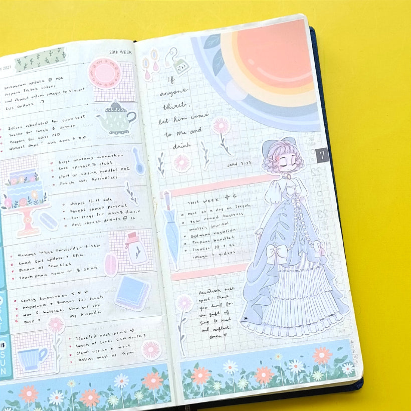 Mint Tea Party PaperDollzCo Planner Stickers | C212