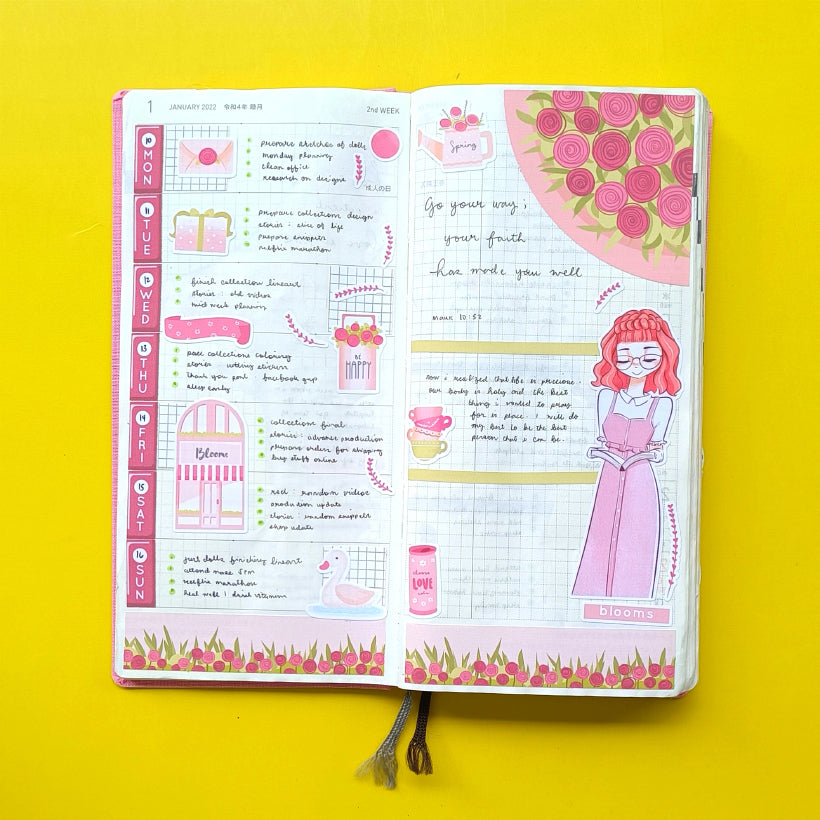 Blooms | Shades of Pink | Collections Stickers | C254
