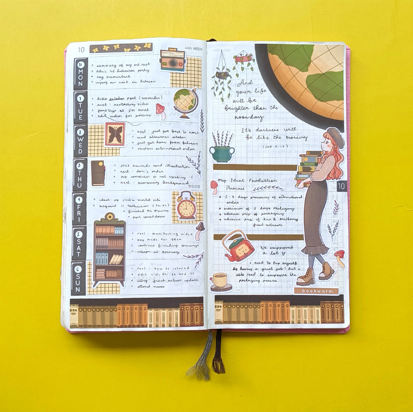 Bookworm | Cottage Core | Collections Stickers | C284