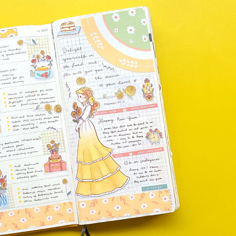 Vintage | The Pretty Petal | Collections Stickers | C299