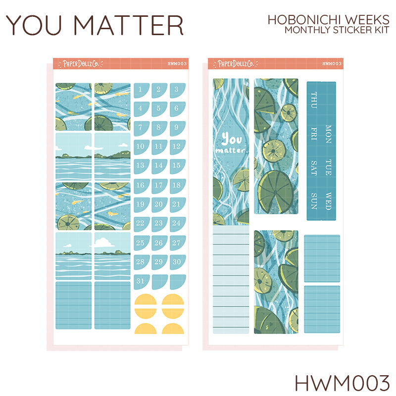 You Matter | Hobonichi Weeks Monthly Kit Sticker - HWM003