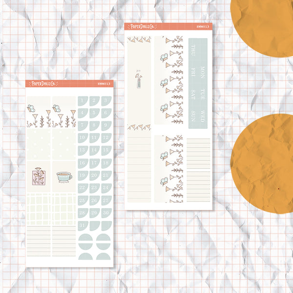 Minimalist Hobonichi Weeks Monthly Stickers ( set of 2 )