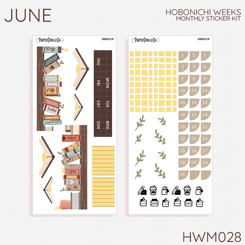 2027 Hobonichi Monthly Stickers | Hobonichi Weeks Planner Kit | Monthly Journal Sticker