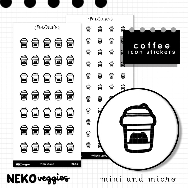 Coffee | PaperDollzCo Planner | Icon Sticker | i005