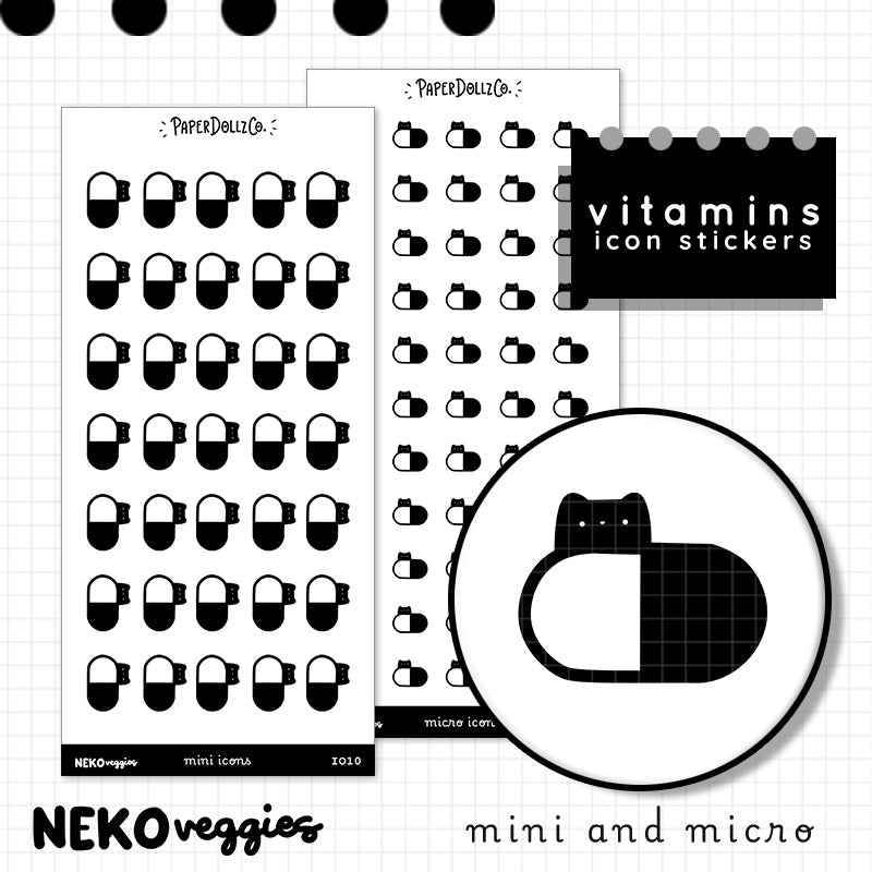 Vitamins | PaperDollzCo Planner | Icon Sticker | i010